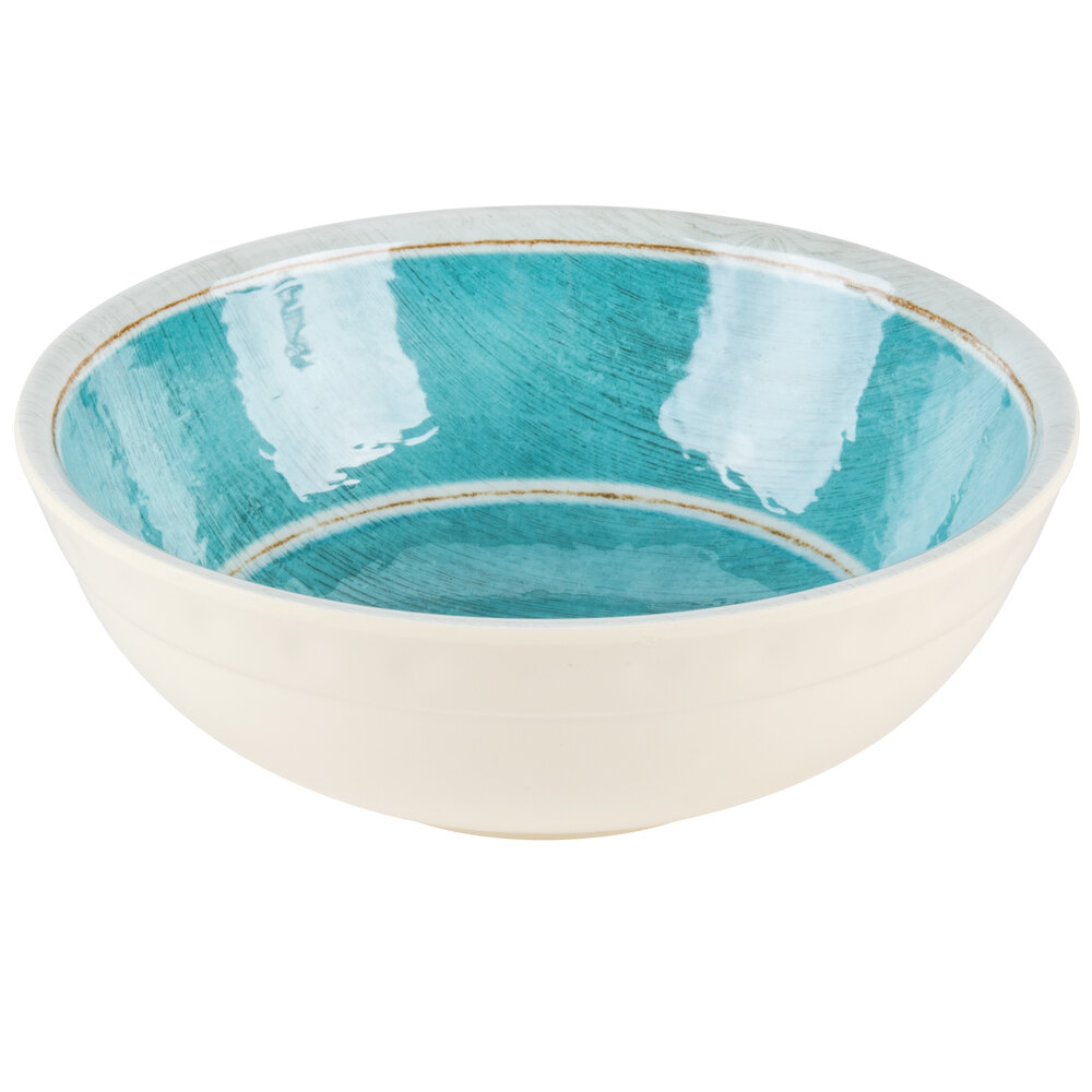 Carlisle 6400515 Grove 17 oz. Aqua Small Melamine Bowl 12/Case