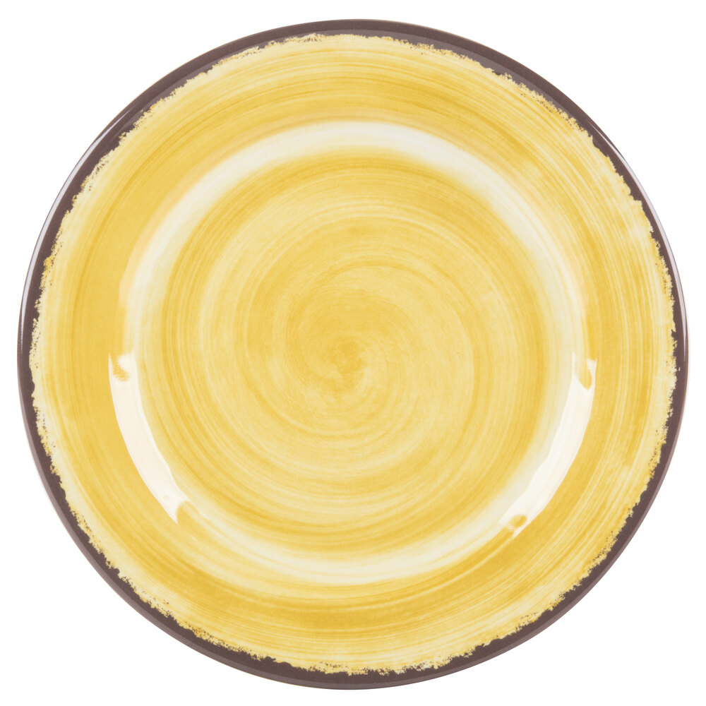 Carlisle 5400713 Mingle 7" Amber Round Melamine Bread and Butter Plate