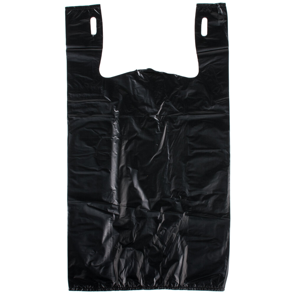 1/6 Size .87 Mil Black Unprinted Embossed Heavy-Duty Plastic T-Shirt ...