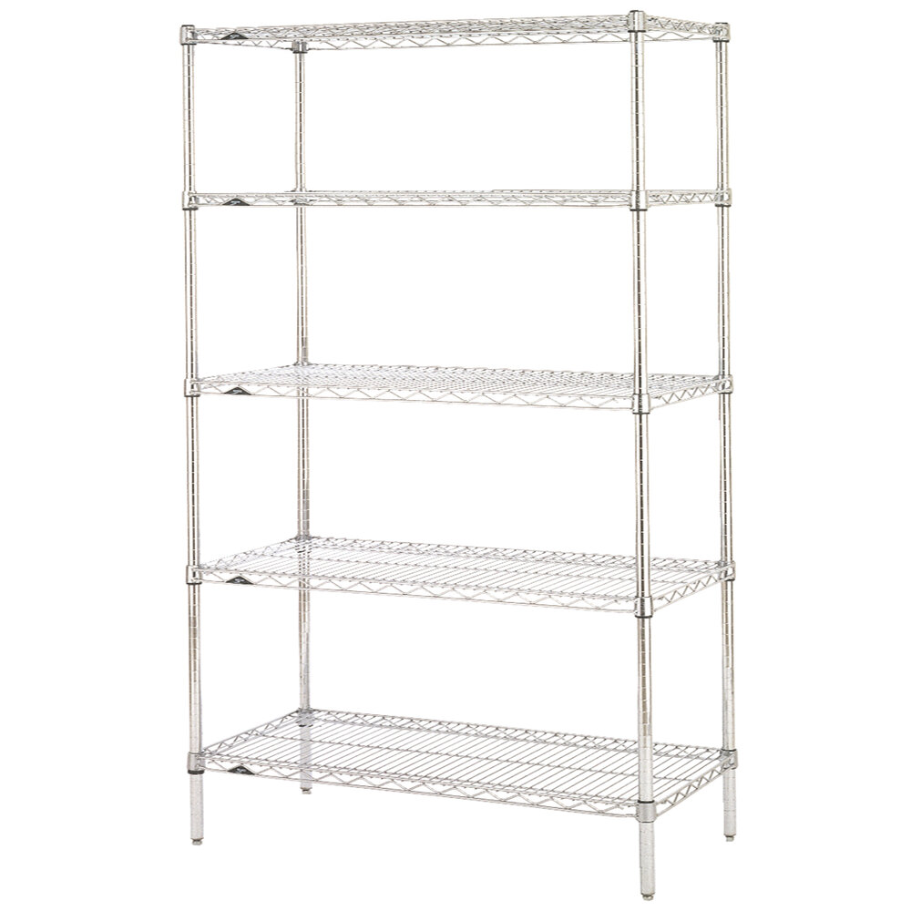 Metro 5N557C Super Erecta Chrome Wire Stationary Starter Shelving