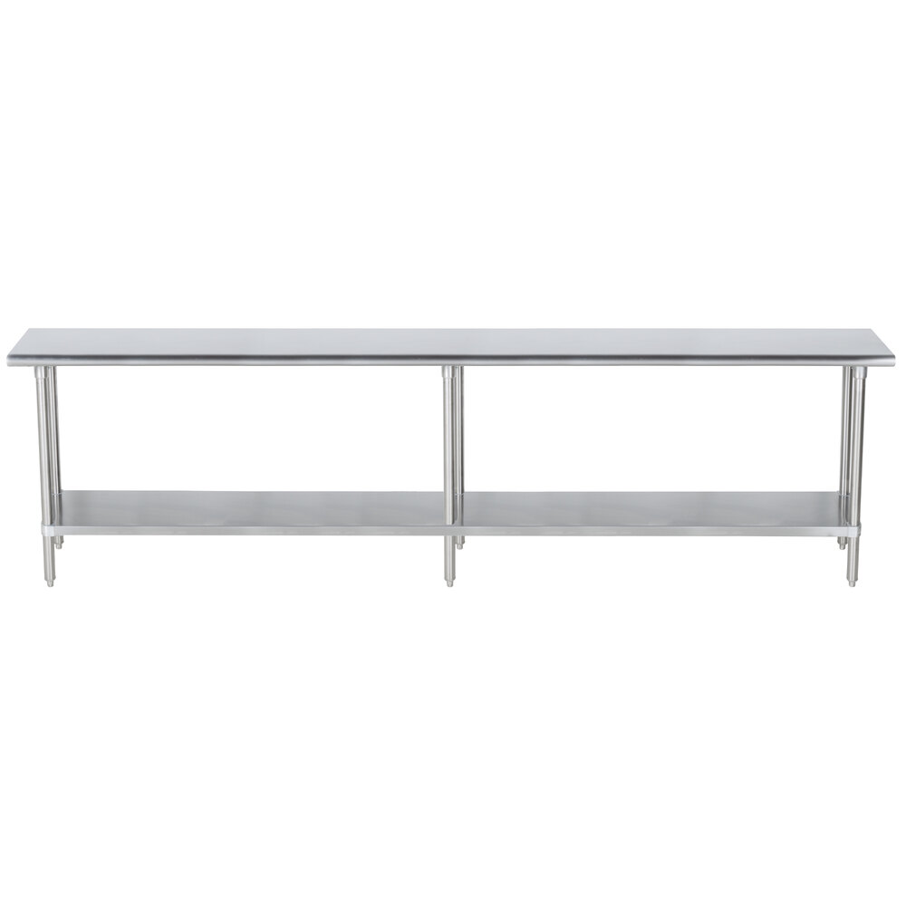 Advance Tabco SLAG-368-X Stainless Steel Work Table with Stainless Steel  Undershelf - 36 x 96