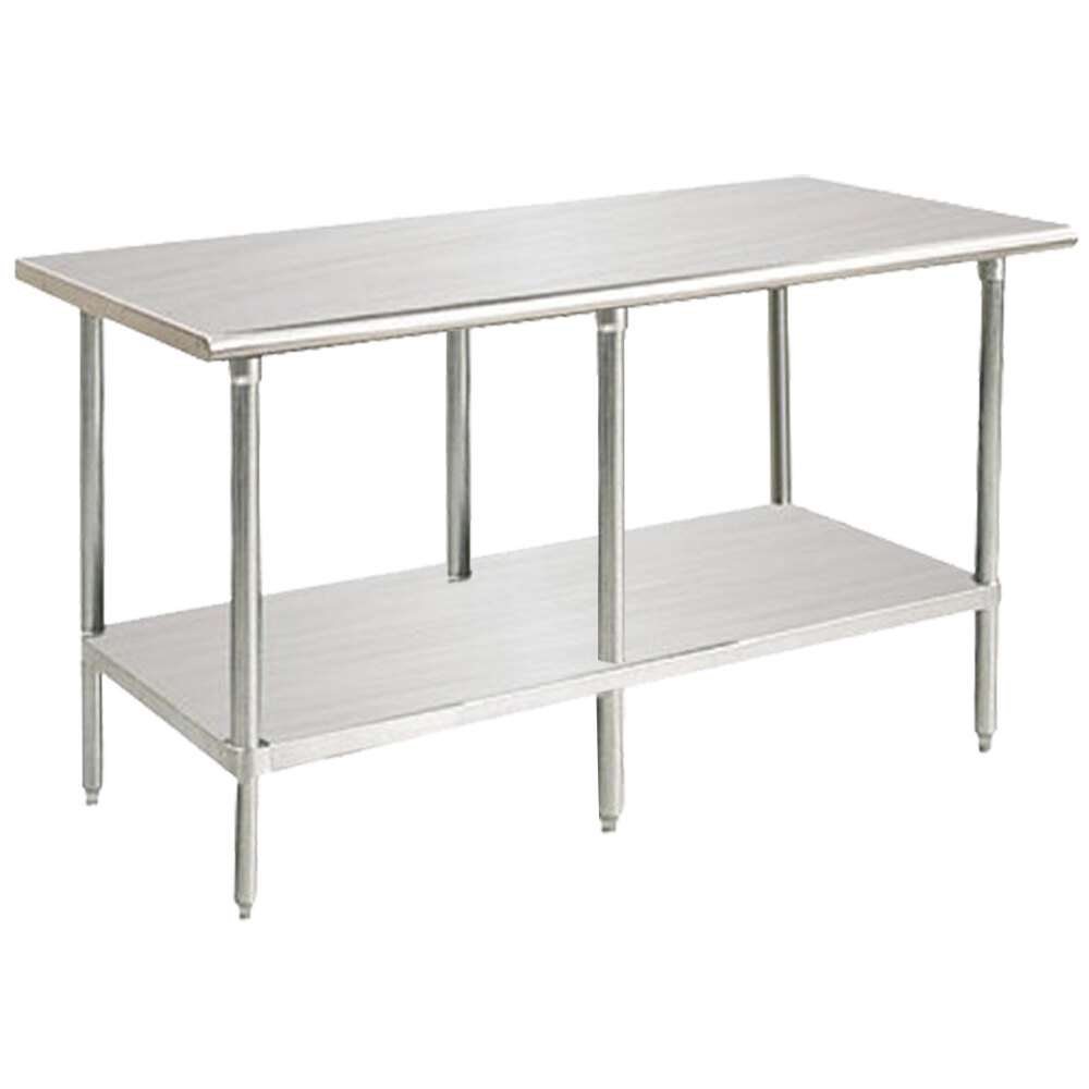 Advance Tabco MSLAG-368-X 16 Gauge Stainless Steel Work Table with ...