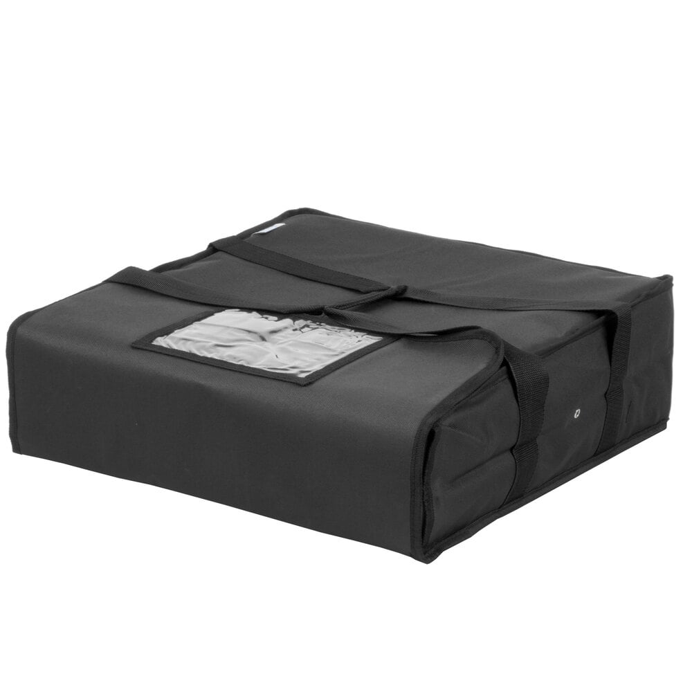 Black. Holds up to Three 16" or Three18" Pizzas Case of 4 pizza bags 