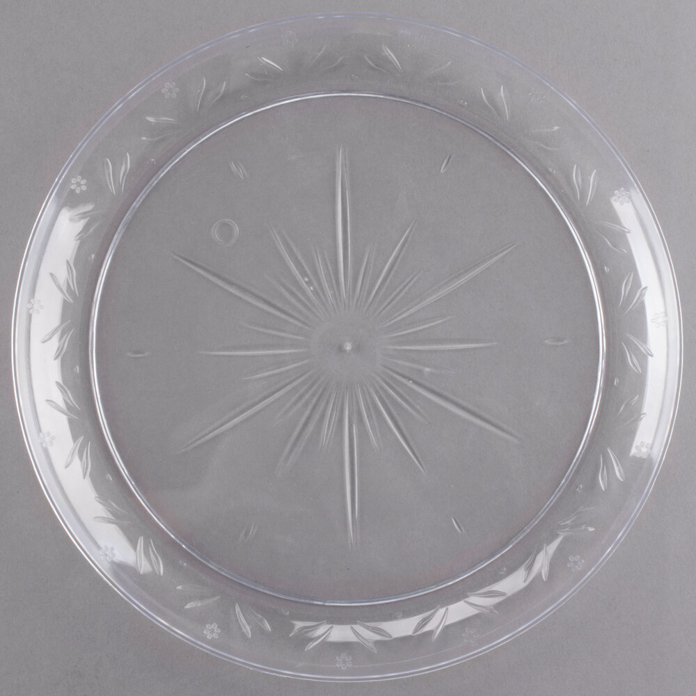Choice Crystal 10" Clear Plastic Plate 20/Pack
