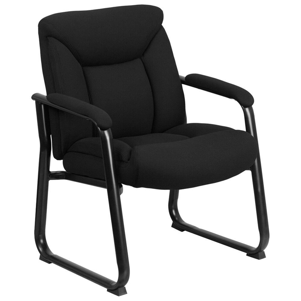 500 lb. Capacity Big & Tall Black Extra Padded Fabric Executive Side