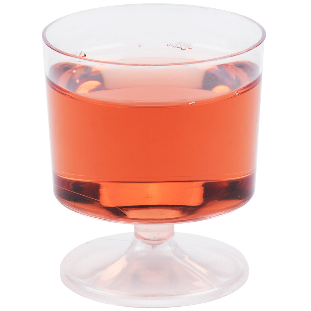 1Piece Plastic Wine Glasses (240/Case, Clear, 2 oz.)