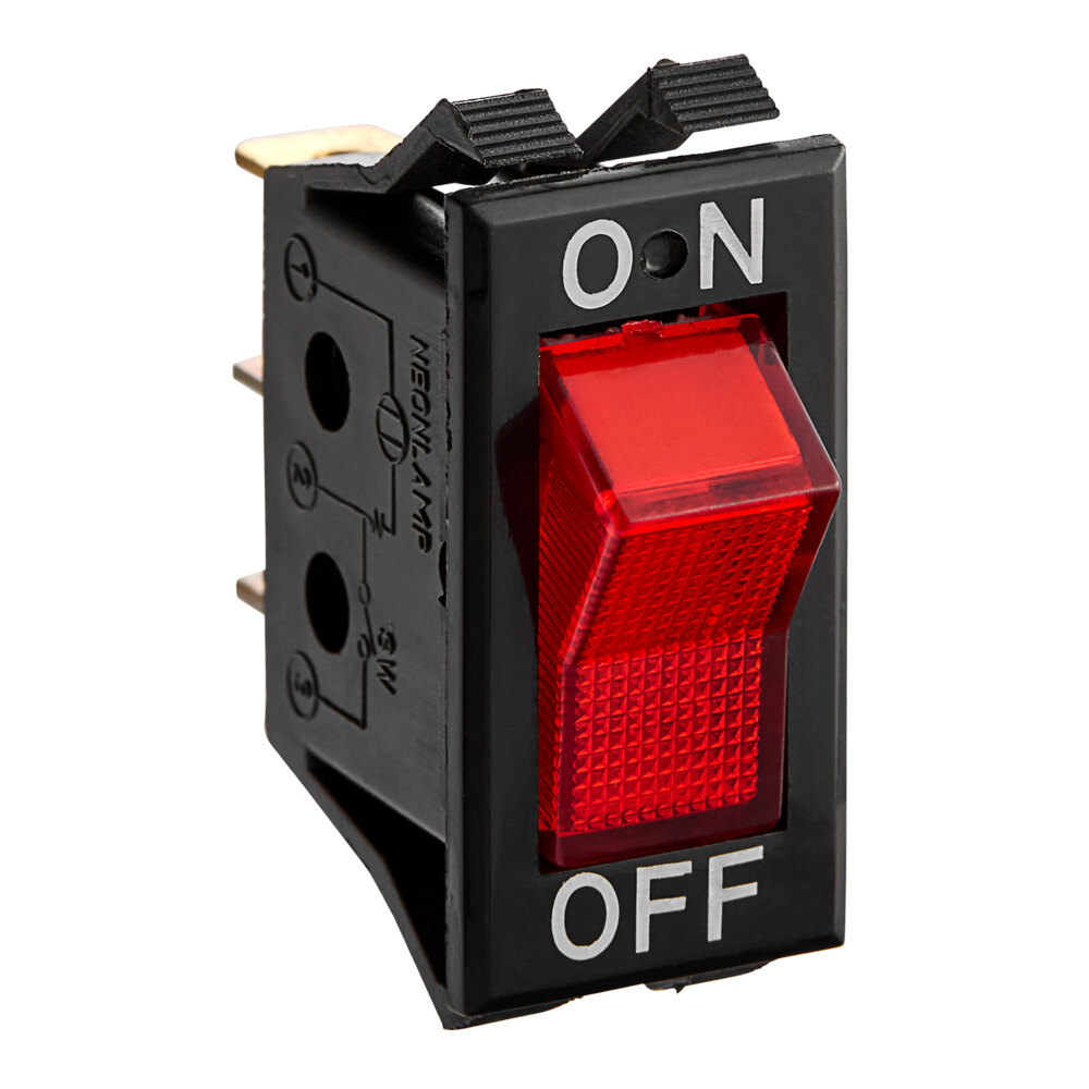 Turbo Air ZK75-00001B Red On/Off Rocker Switch