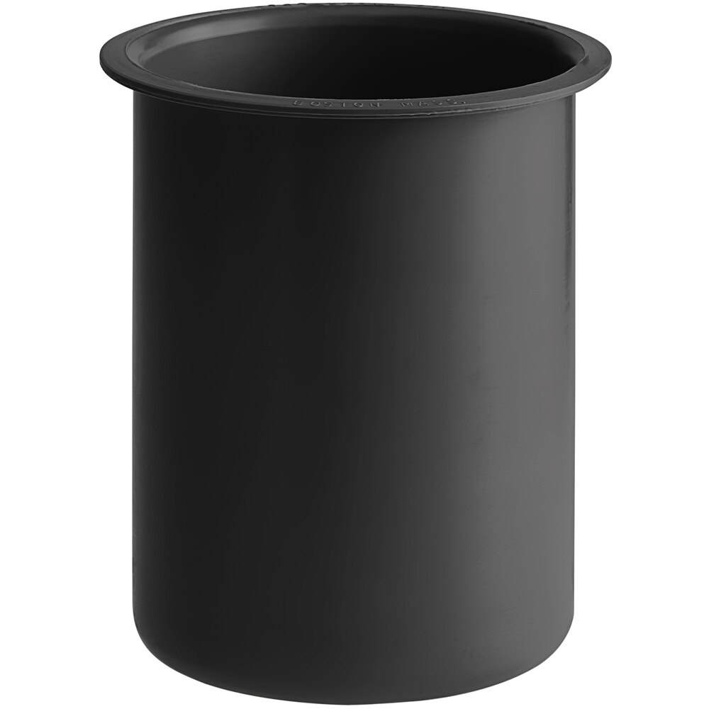 SterilSil PC700BLACK Black Solid Plastic Flatware Cylinder