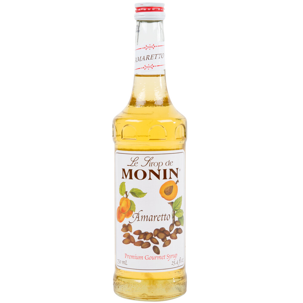 Monin 750 mL Premium Amaretto Flavoring Syrup