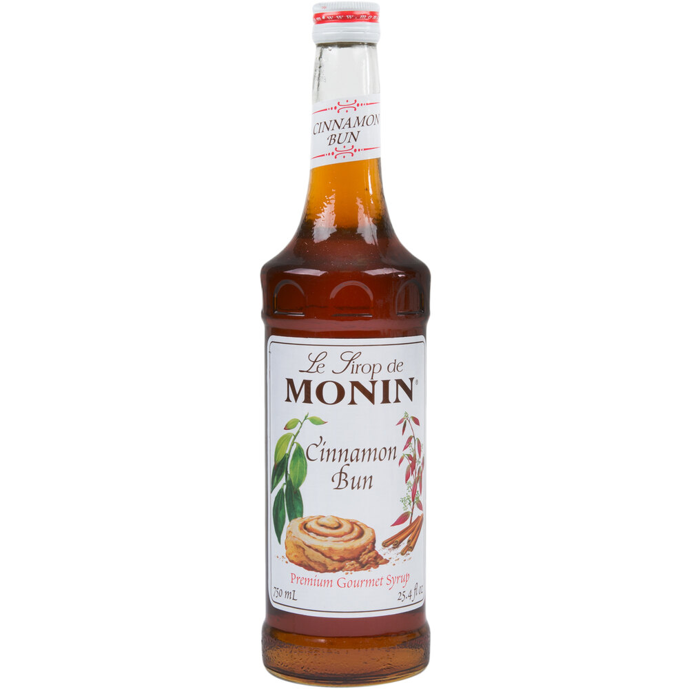 Monin 750 mL Premium Cinnamon Bun Flavoring Syrup