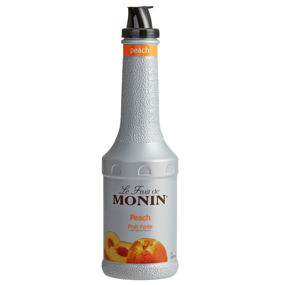 Monin Peach Purée, 1 Liter - WebstaurantStore