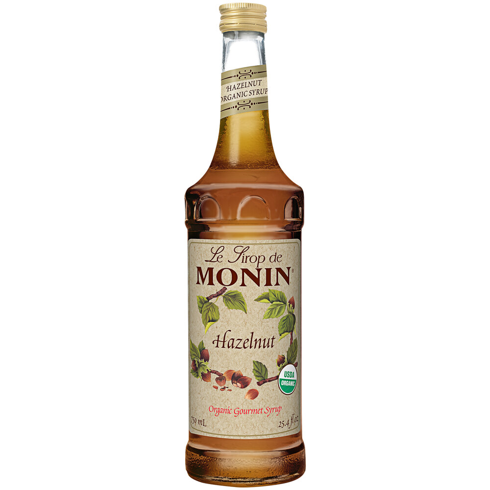 Monin Organic Hazelnut Flavoring Syrup 750 mL