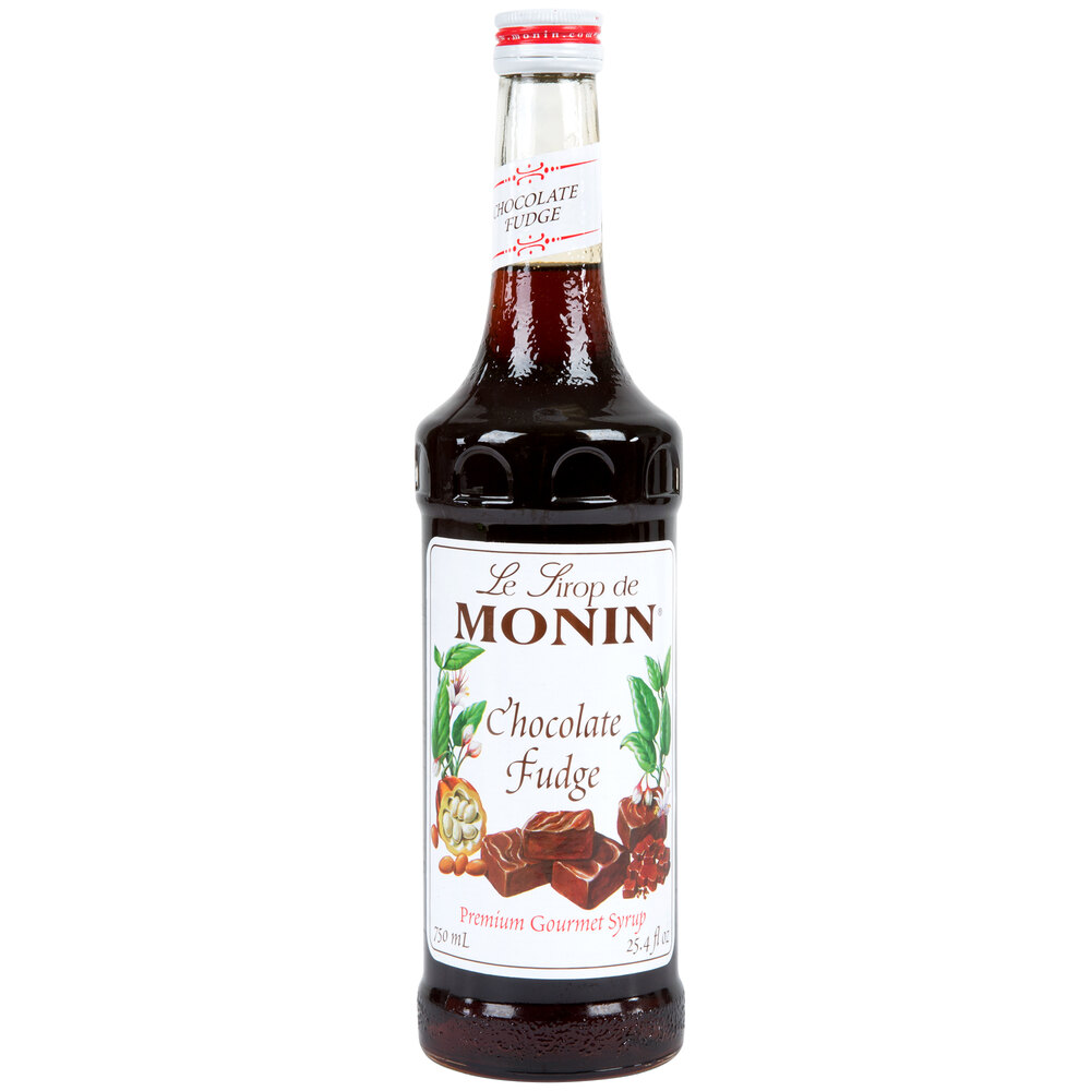Monin 750 mL Premium Chocolate Fudge Flavoring Syrup