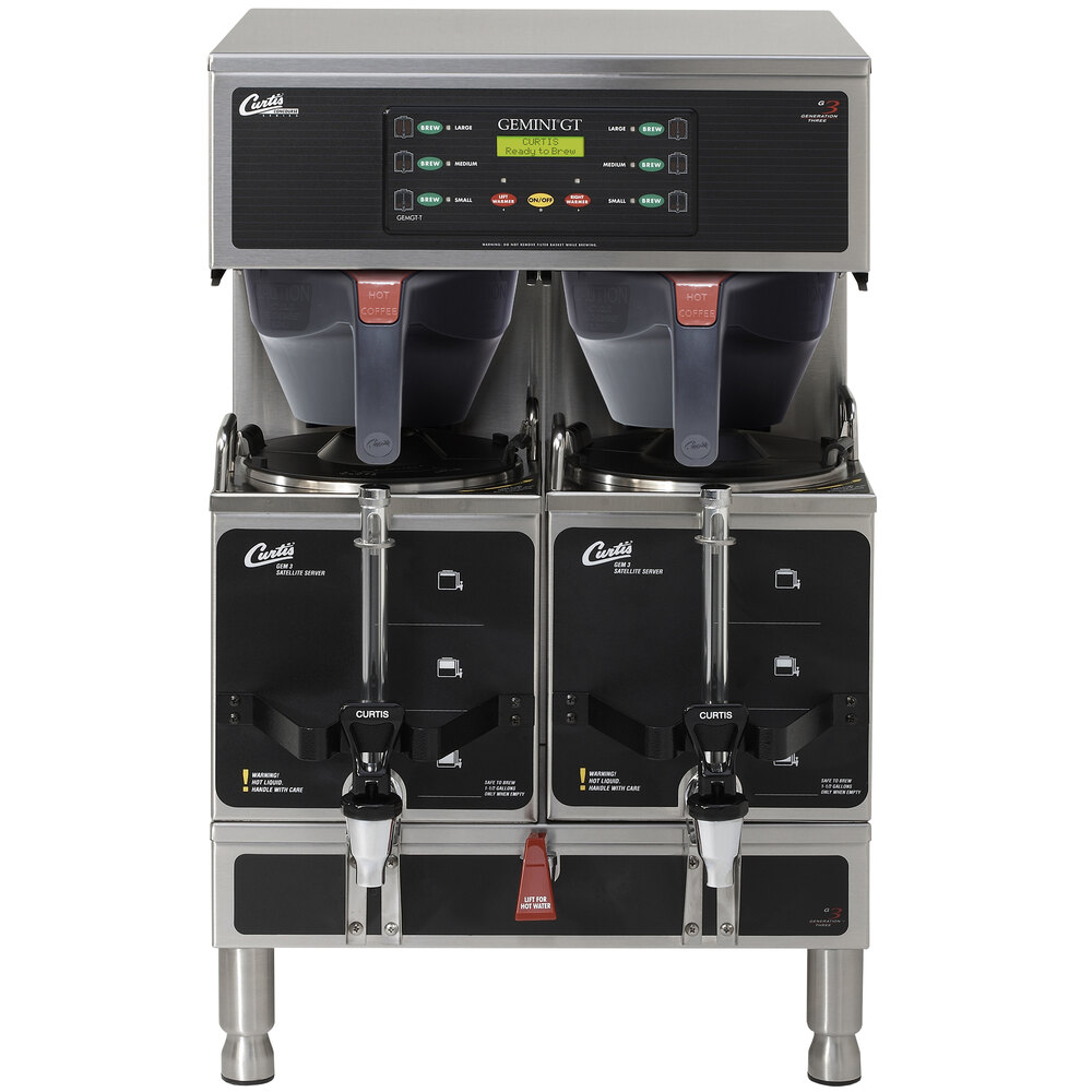 Curtis Gemini Satellite Coffee Brewer, 1.5 Gallon, 220V