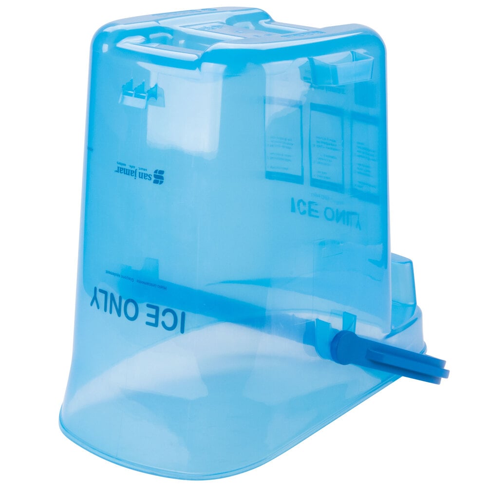 San Jamar Bag Boa™ Blue Plastic Bag Cutter And Squeegee - 13 1/2L x 1  3/4W x 1/4H