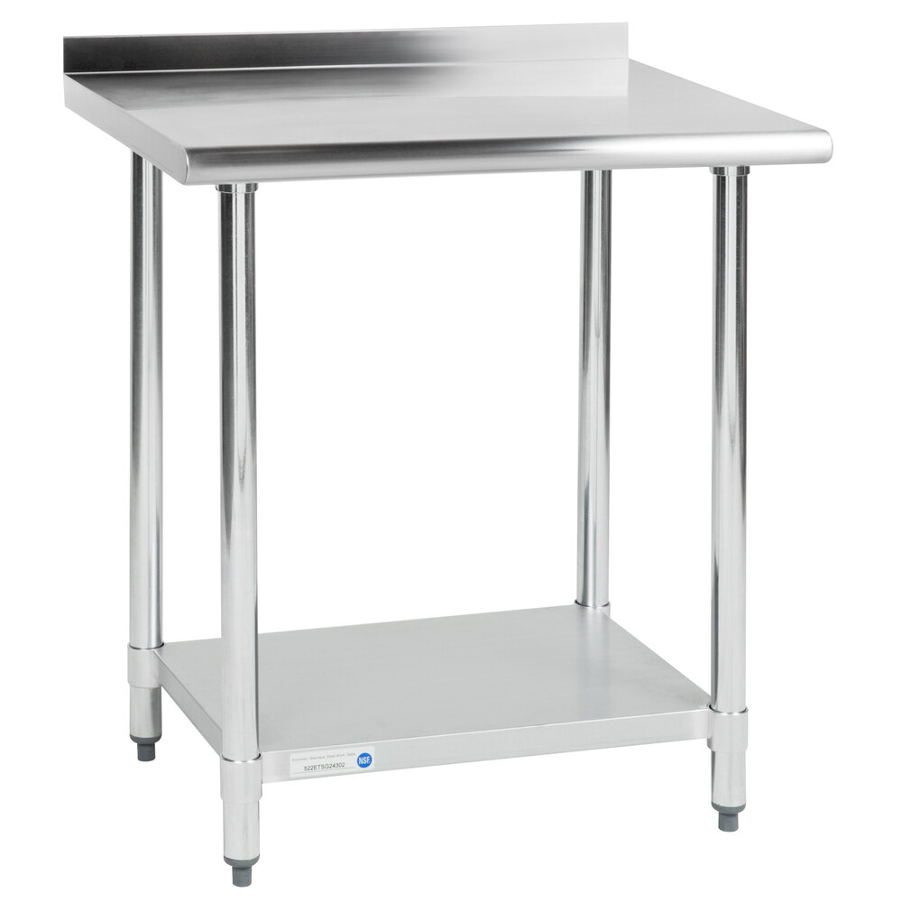 Steelton 24" x 30" 18 Gauge 430 Stainless Steel Work Table with
