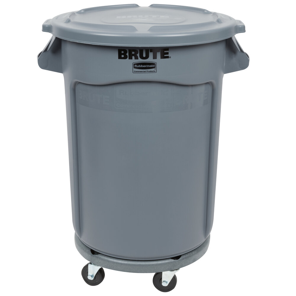 Brute Trash Can Dolly Garbage Swivel Bearing Chip Rust Resistant Accessories 