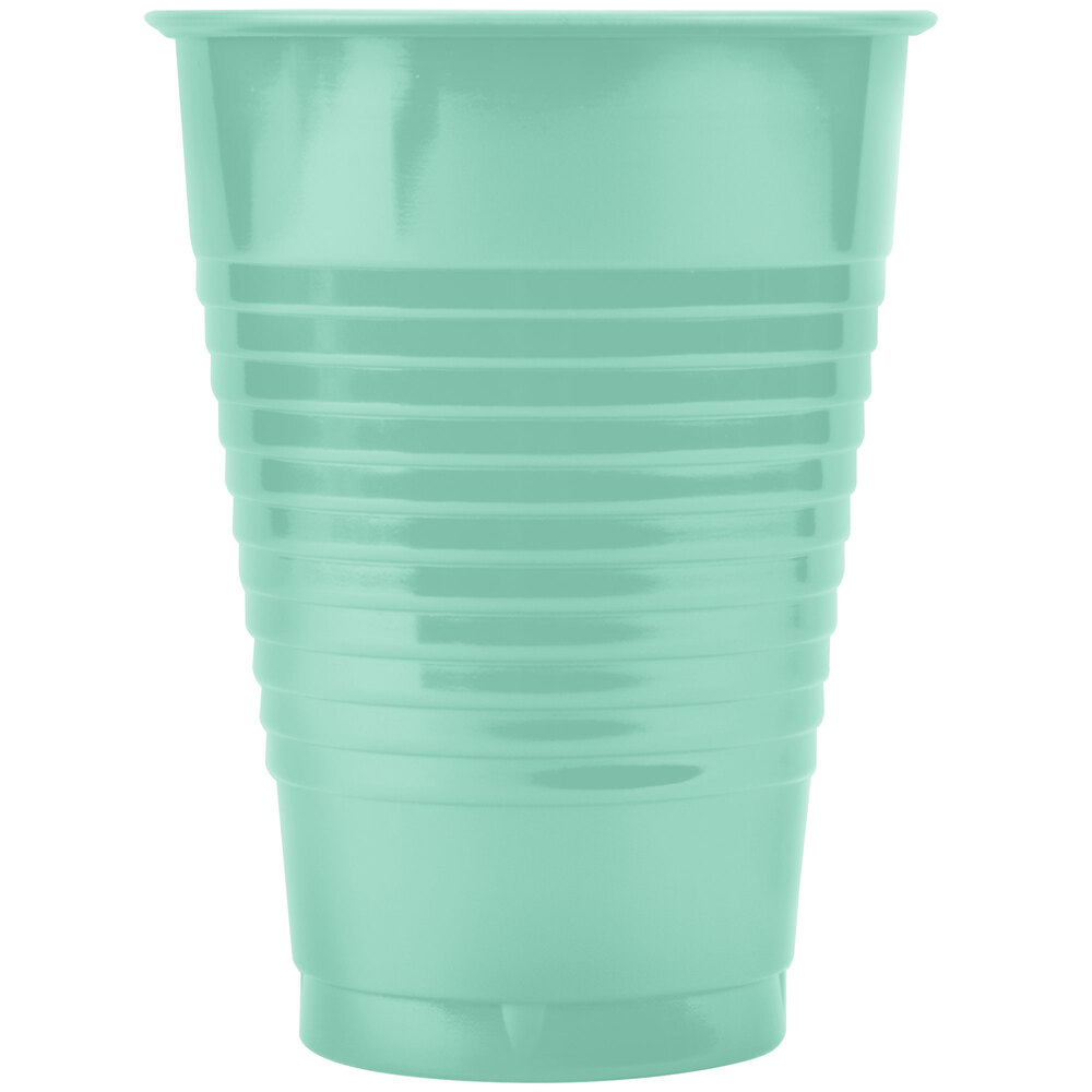 Creative Converting 318882 12 oz. Fresh Mint Green Plastic Cup 240/Case
