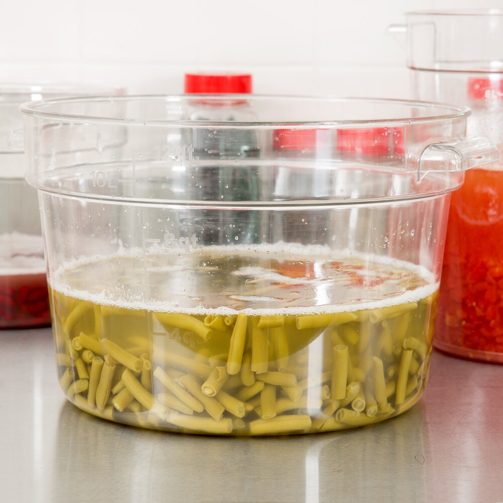 12 Qt. Clear Round Food Storage Container