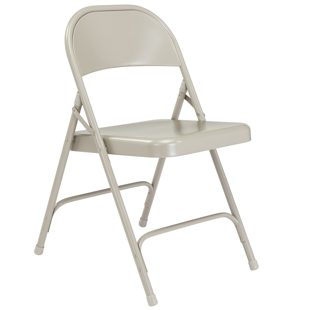 Gray Metal Folding Chair - WebstaurantStore