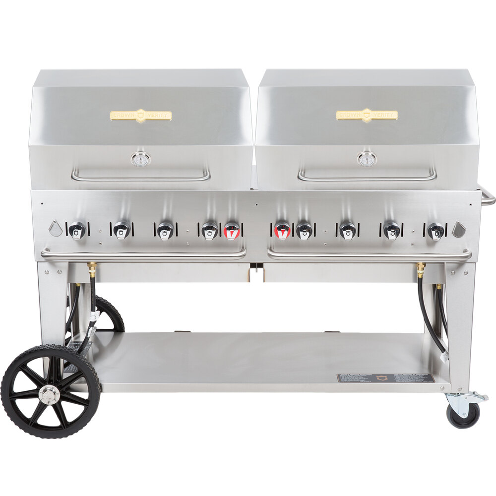 Crown Verity CV-BM-60 Outdoor Charbroiler, Charcoal, 72