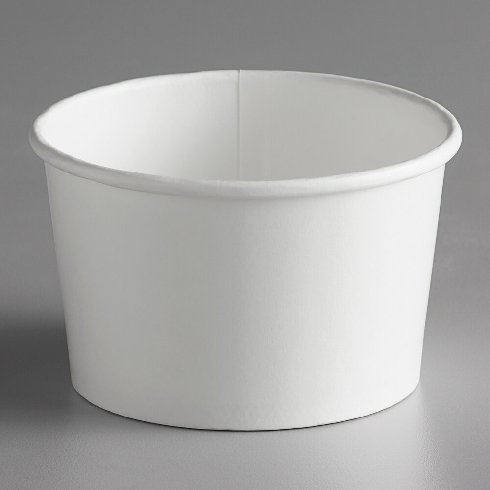Choice 8 oz. White Paper Frozen Yogurt / Food Cup - 1000/Case