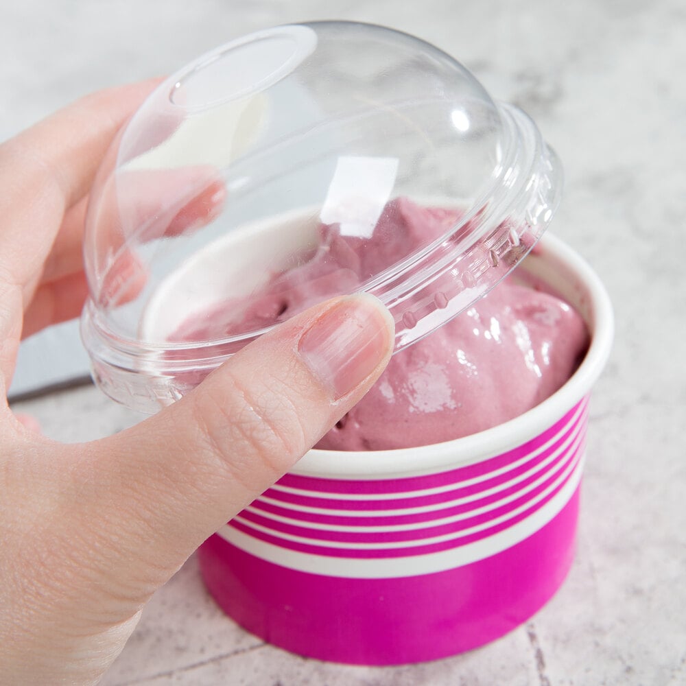 16oz Ice Cream / Froyo Paper Cups 112mm 1000ct Pink - Frozen Solutions