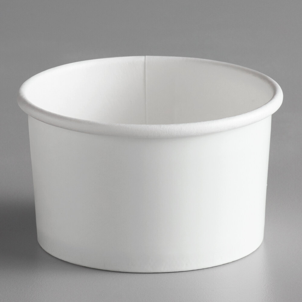 Choice 6 oz. White Paper Frozen Yogurt / Food Cup 1000/Case