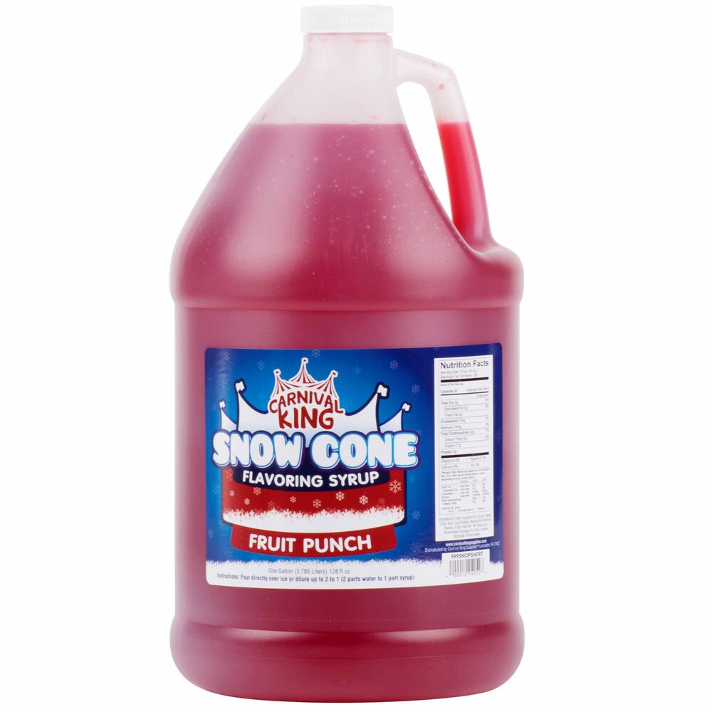 Carnival King 1 Gallon Fruit Punch Snow Cone Syrup - 4/Case