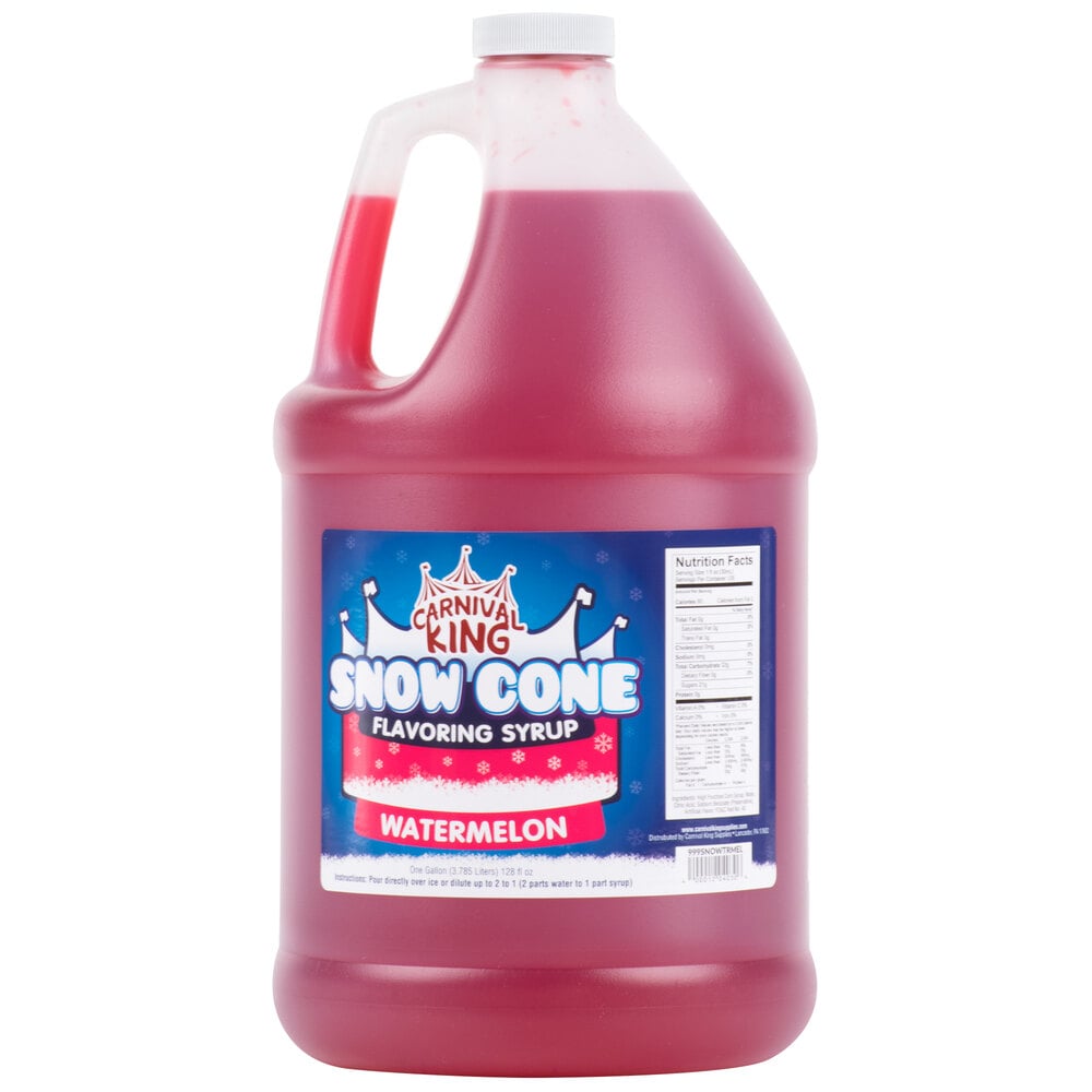 Carnival King 1 Gallon Watermelon Snow Cone Syrup
