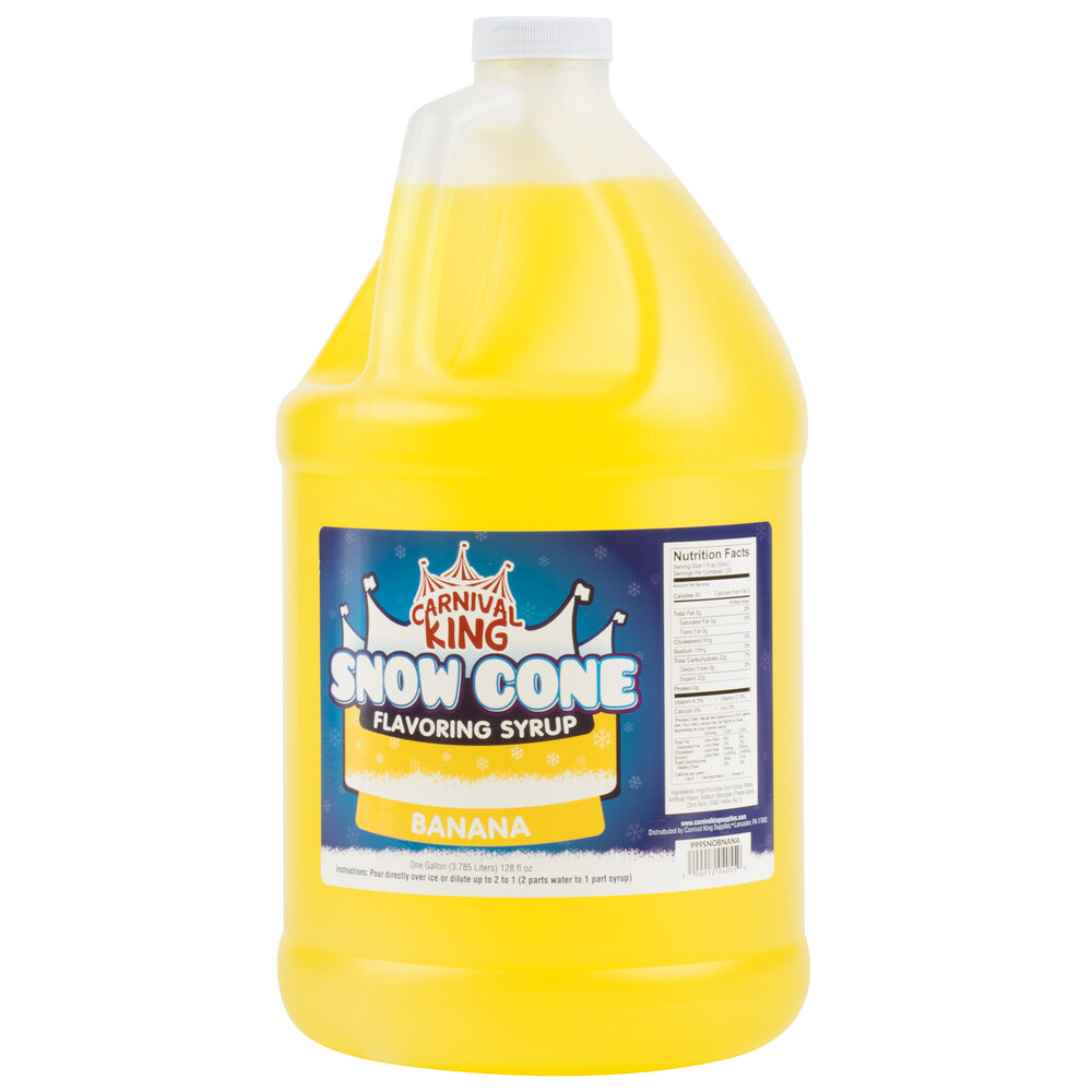 Carnival King 1 Gallon Banana Snow Cone Syrup