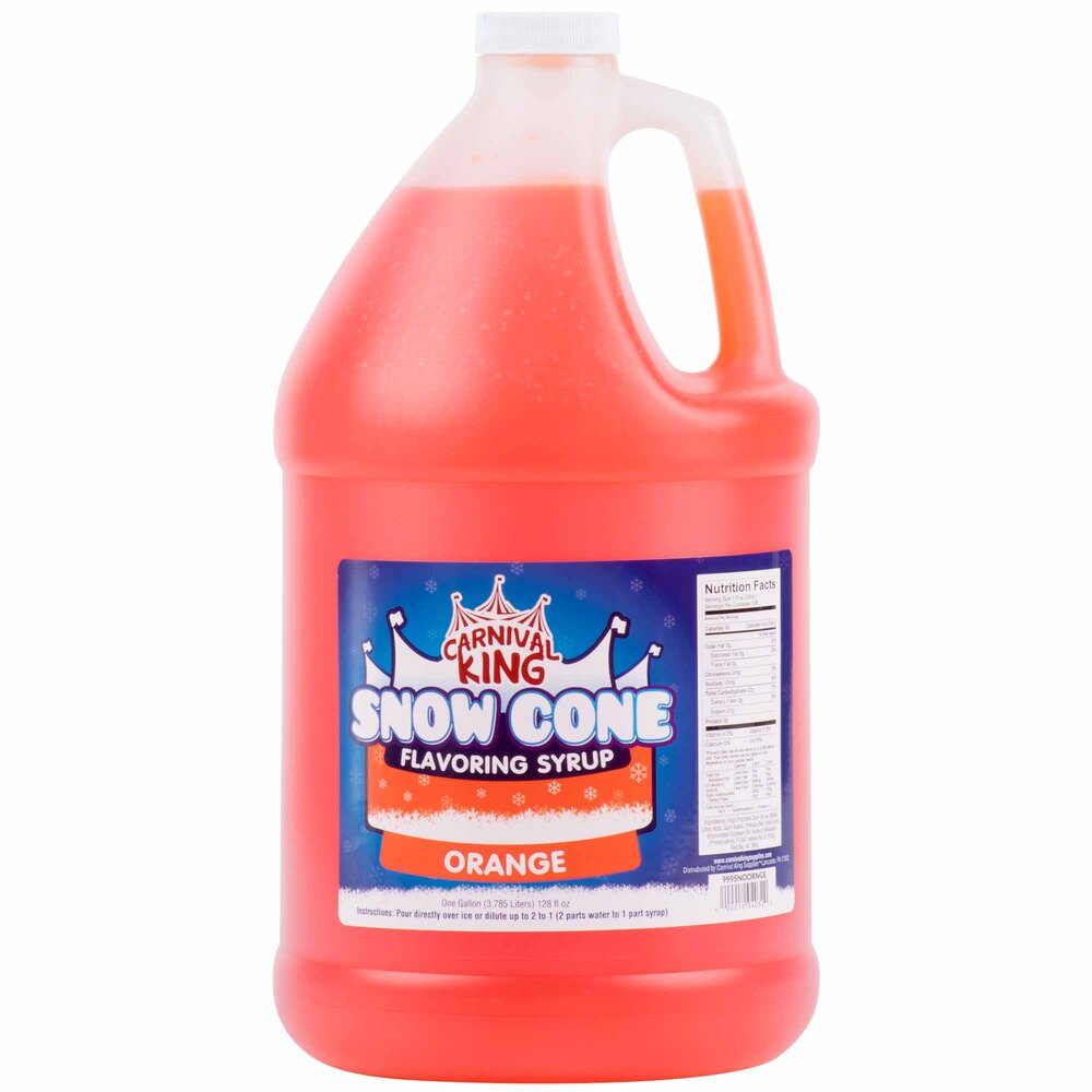 Carnival King 1 Gallon Orange Snow Cone Syrup