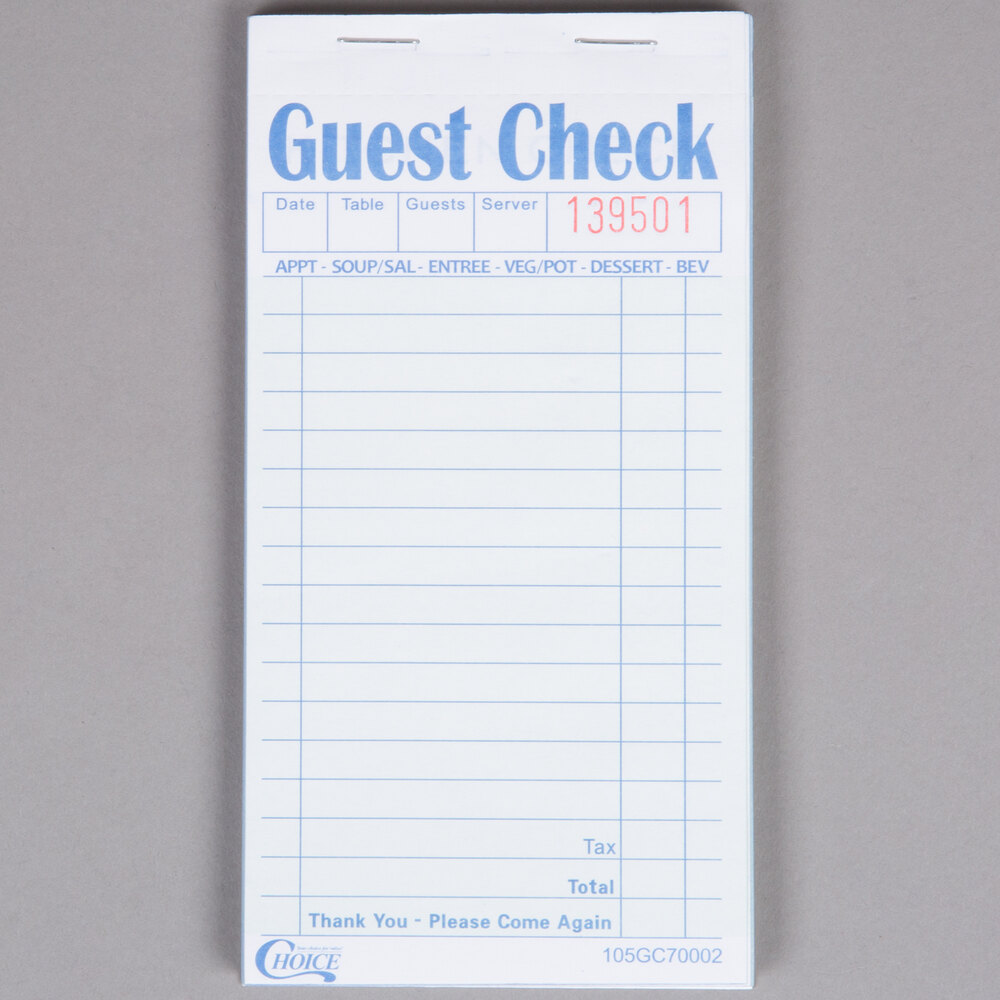 Details about    50 Pages per Server Pad 100 PACK Green Guest Check Pads 2 Part Carbonless 