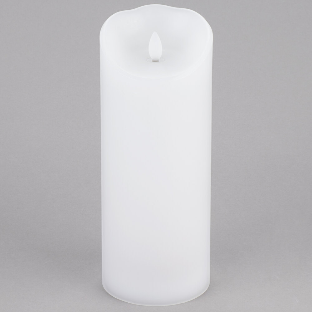 Sterno 60160 Mirage 9 1/2" White Programmable Flameless Flickering LED