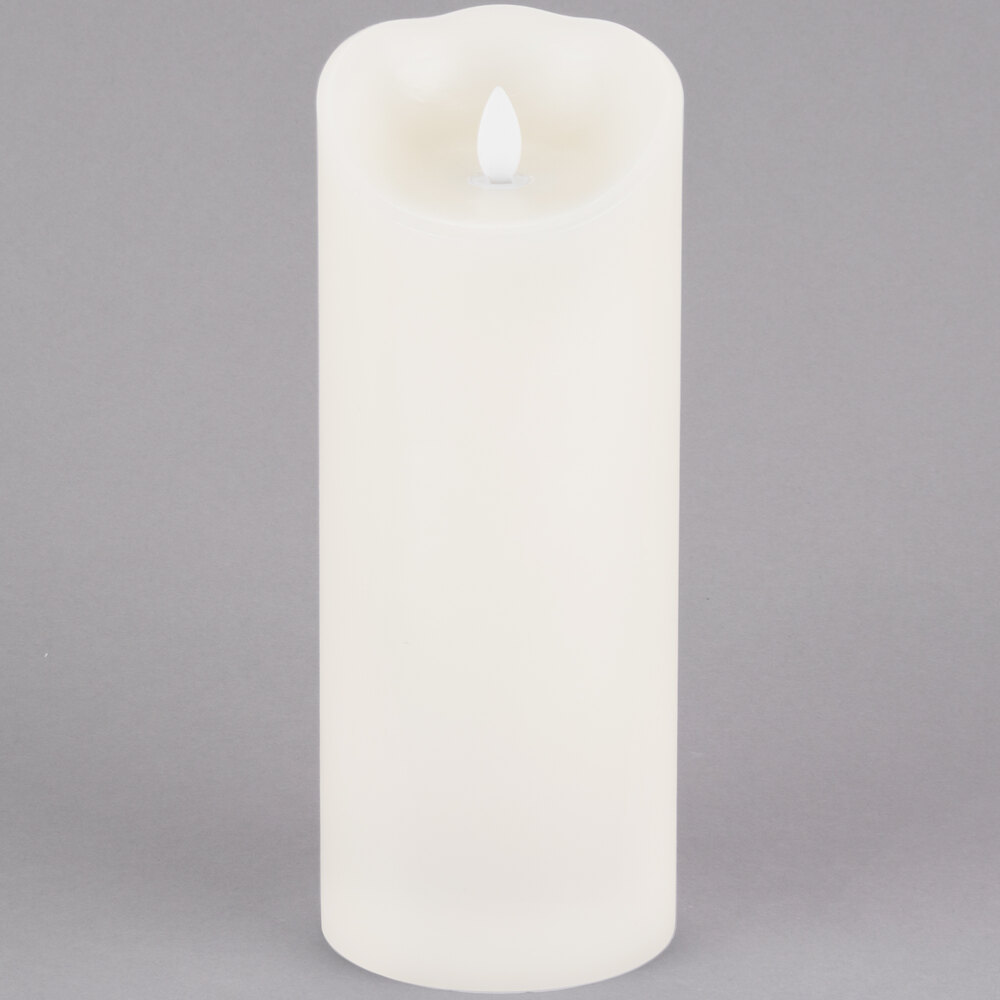 Sterno 60154 Mirage 9 1/2" Cream Programmable Flameless Flickering LED