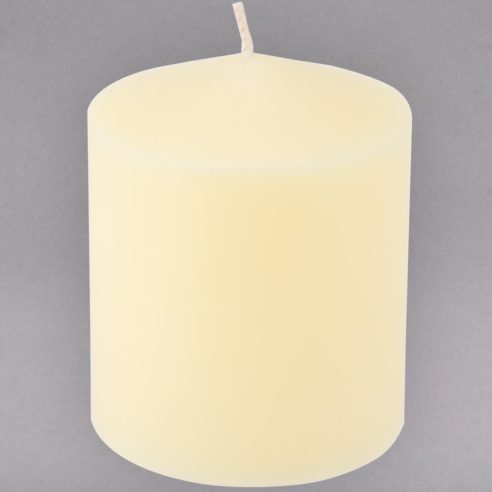 Hollowick 3" Ivory Wax Pillar Candle 12/Case
