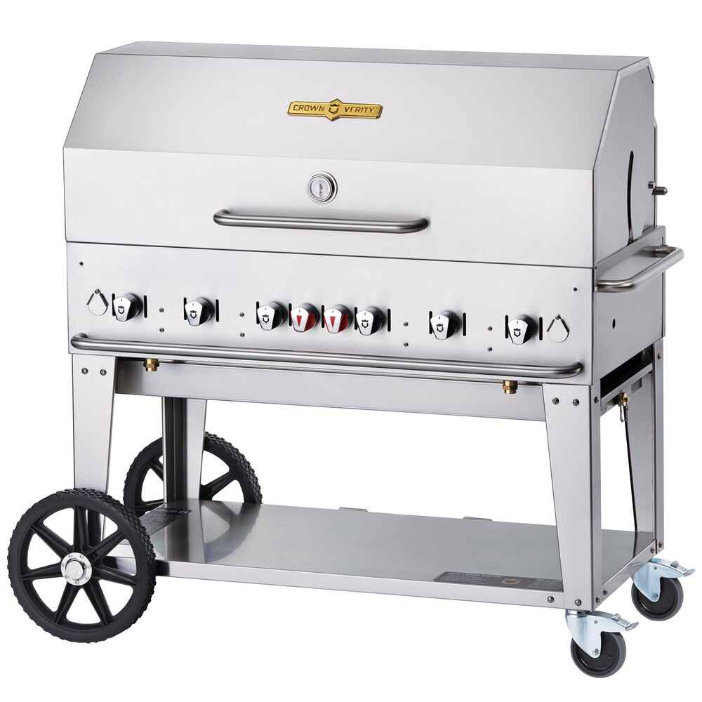 Crown Verity MCB48RDP Natural Gas 48" Portable Outdoor BBQ Grill