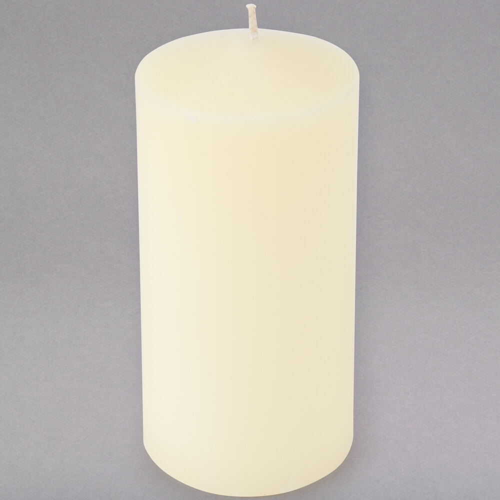Sterno 40164 6 1/2" Ivory Wax Pillar Candle 12/Case