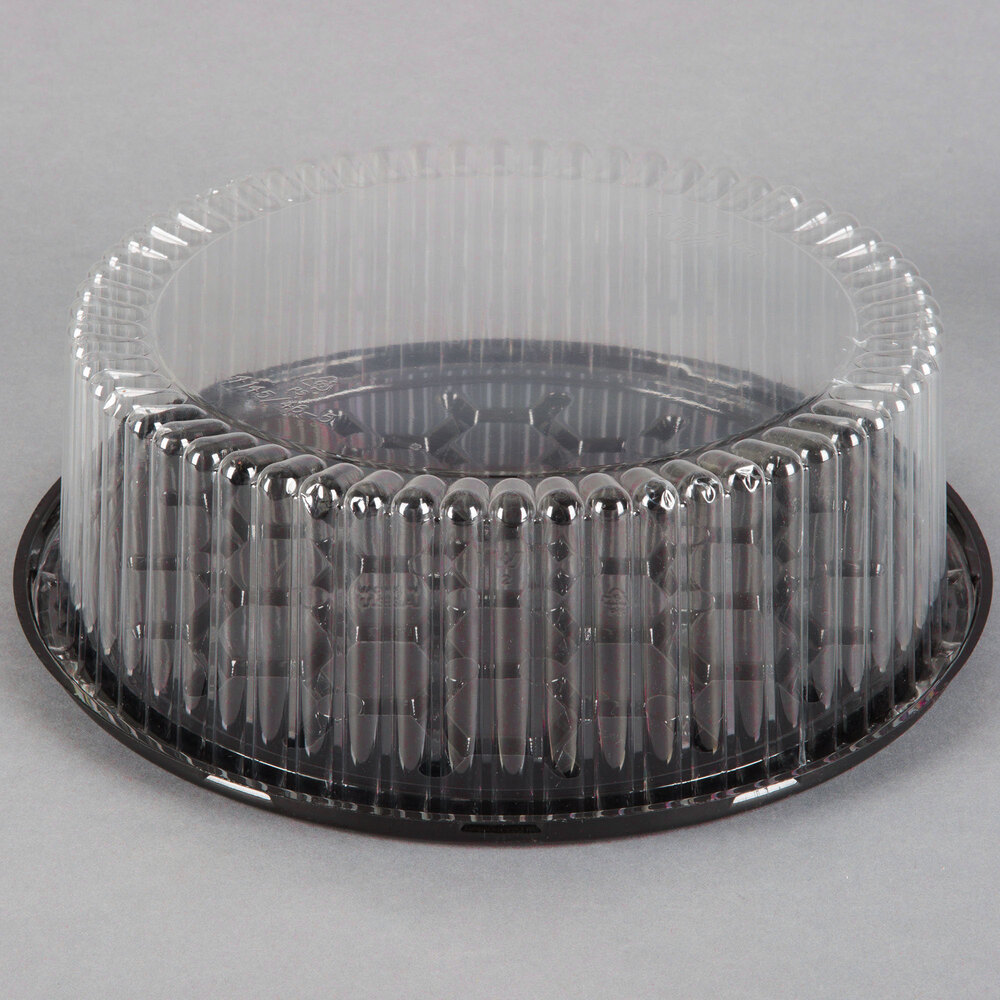 D&W Fine Pack Plastic Cake Container w/ Lid - 80/Case