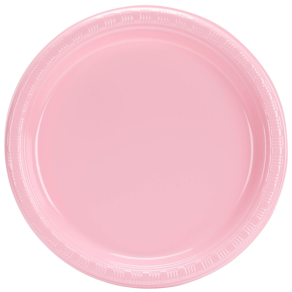 Creative Converting 28158011 7" Classic Pink Plastic Plate 20/Pack