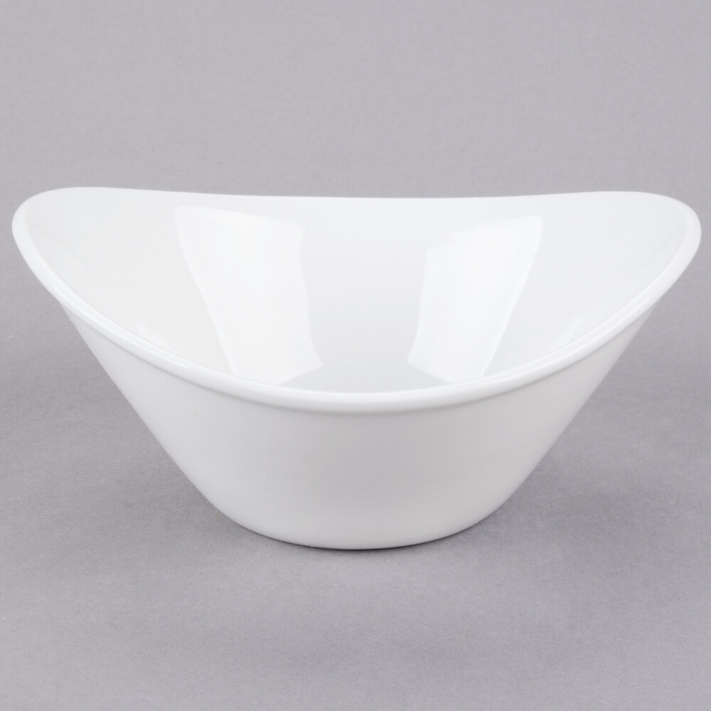 World Tableware INF150 Porcelana Infinity 13 oz. Bright White Oval