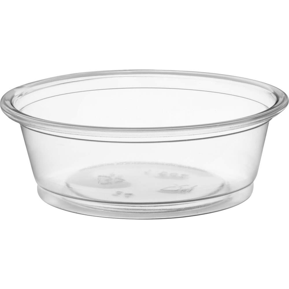 Choice 1.5 oz. Clear Plastic Souffle Cup / Portion Cup 100/Pack