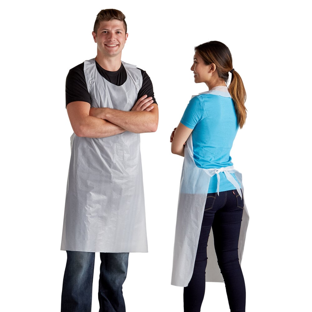 Disposable Polyethylene Adult Apron 28x46in 50Ct