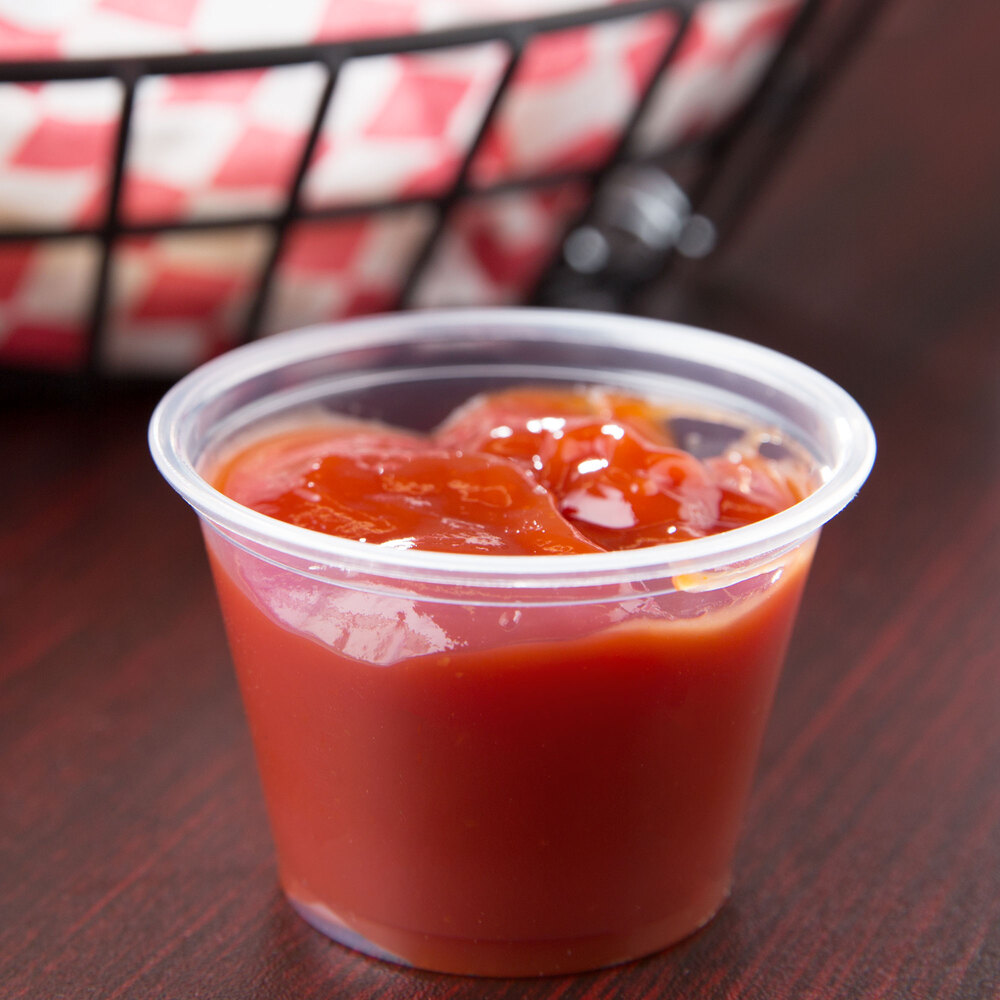 Choice 2.5 oz. Clear Plastic Souffle Cup / Portion Cup 100/Pack