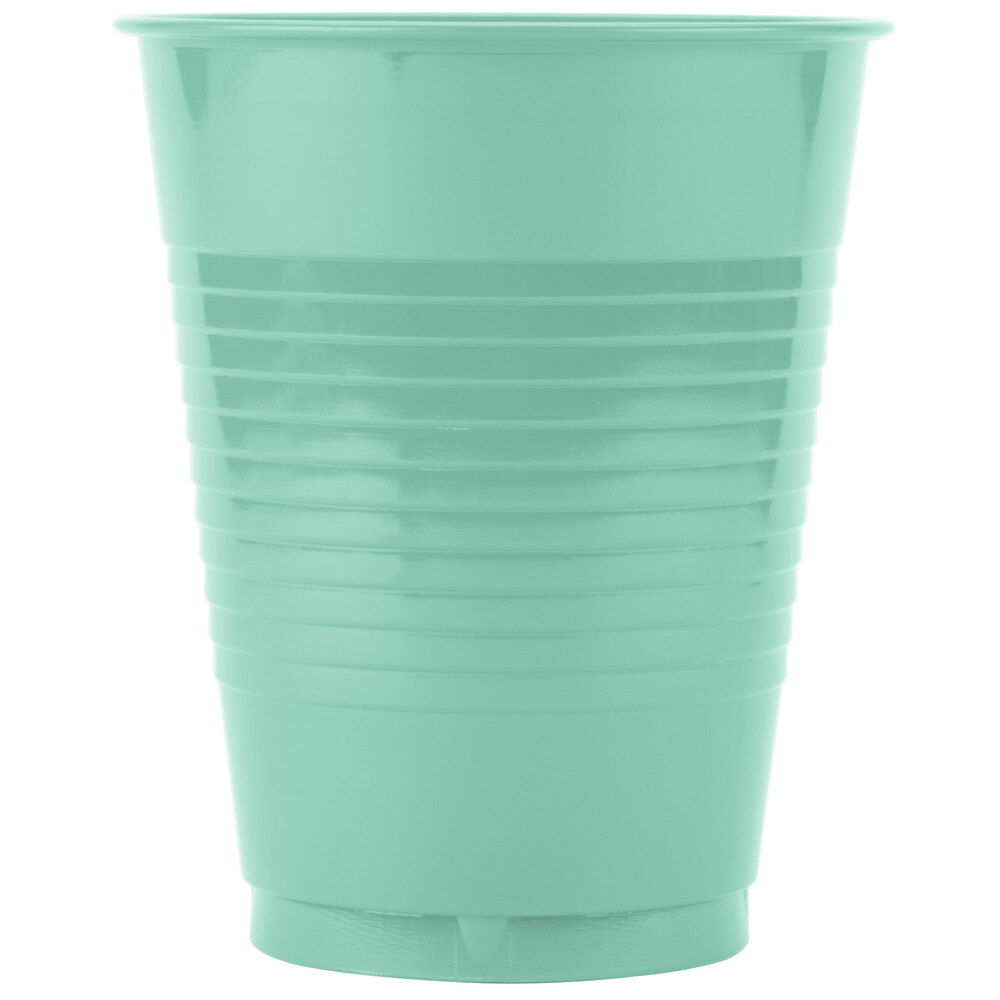 Creative Converting 318883 16 oz. Fresh Mint Green Plastic Cup 20/Pack