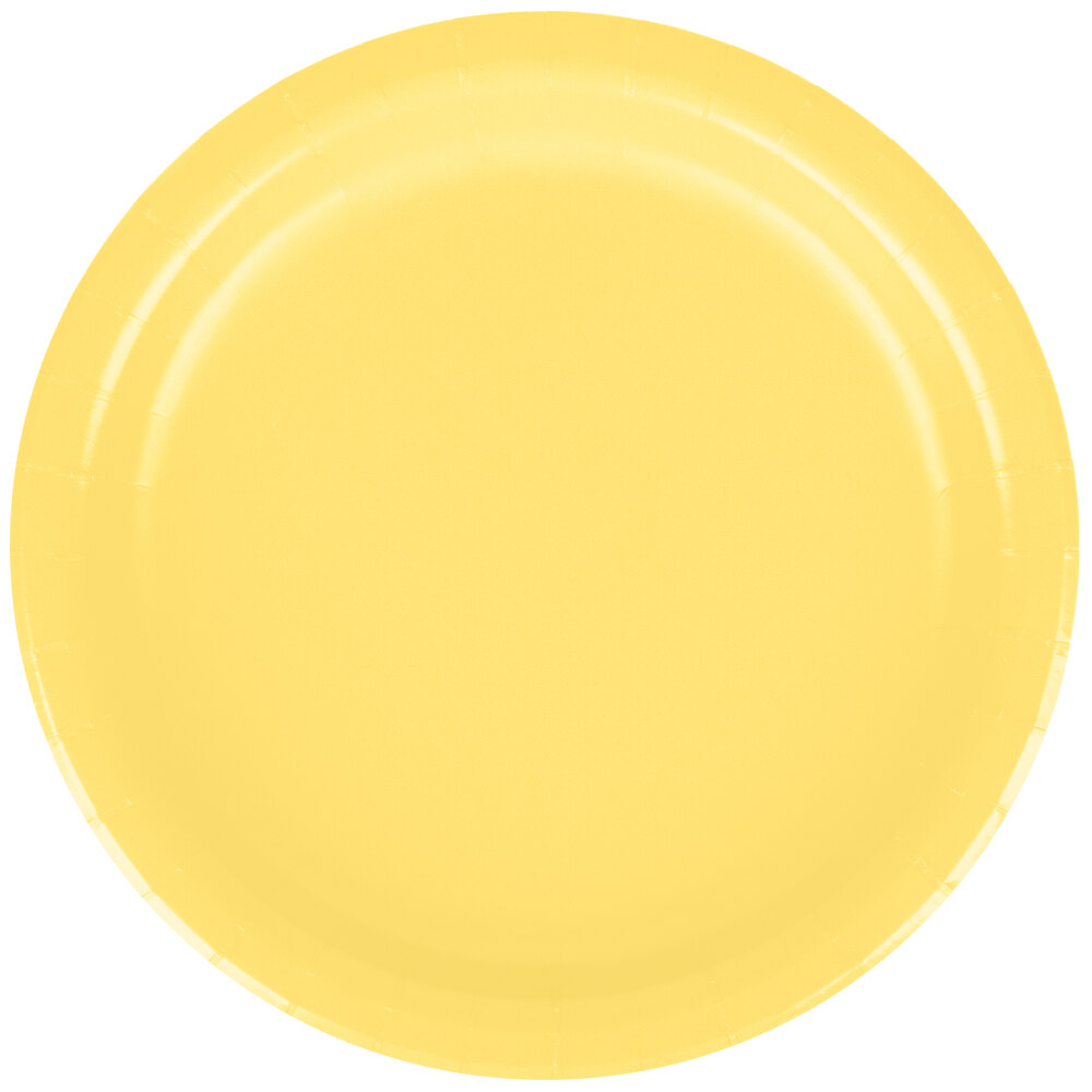 Creative Converting 79102B 7" Mimosa Yellow Paper Plate 24/Pack