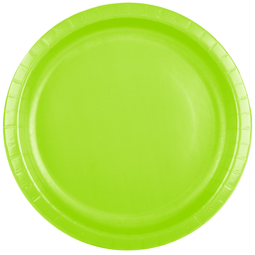 Creative Converting 503123B 10" Fresh Lime Green Paper Plate 24/Pack