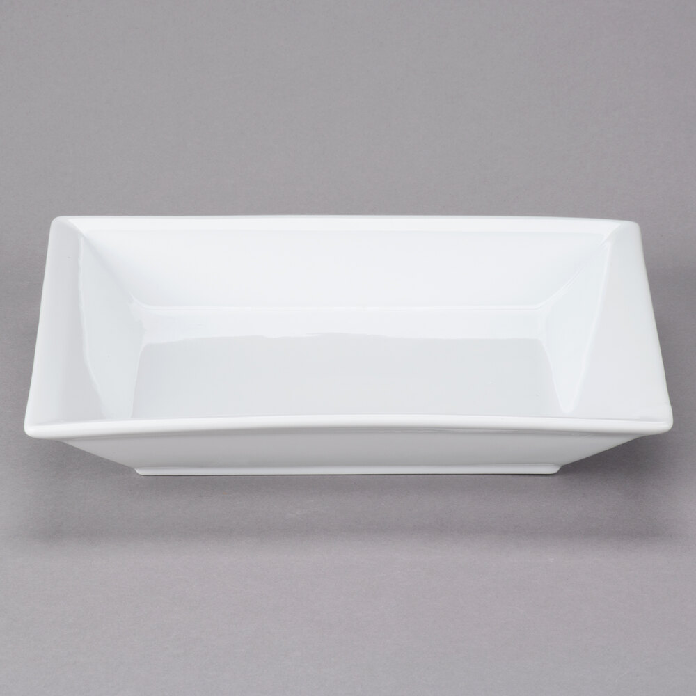 World Tableware SL14 Slate 30 oz. Ultra Bright White Wide Rim Square