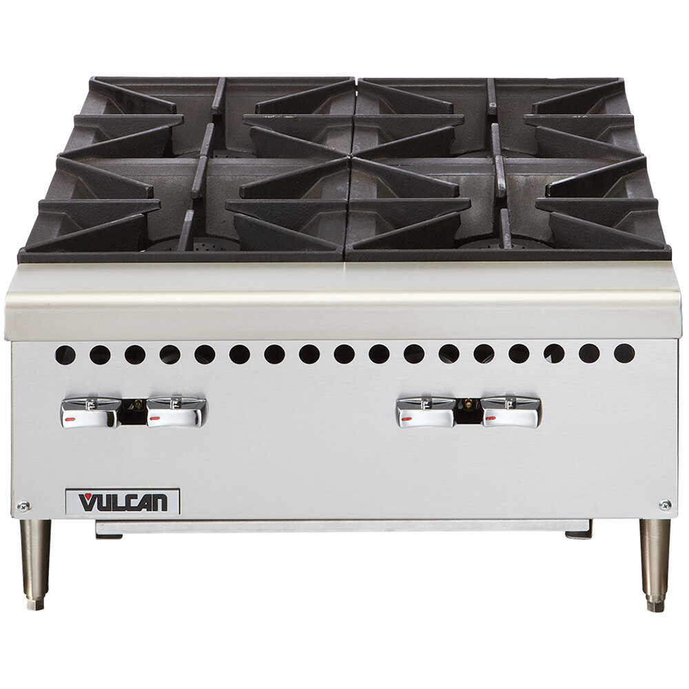 Vulcan VCRH241 Natural Gas 24" 4 Burner Countertop Range / Hot Plate