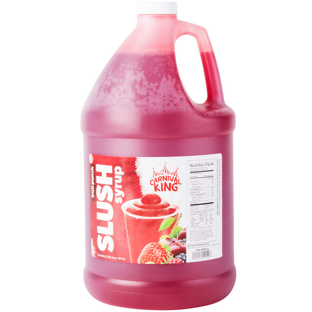 Carnival King 1 Gallon Fruit Punch Slushy 5:1 Concentrate - 4/Case